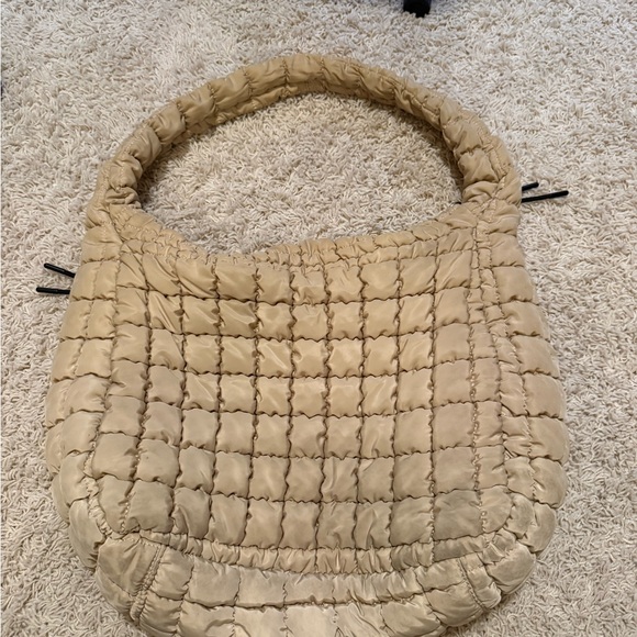 Free People Movement Cream Quilted Women's Bag - Picture 3 of 8